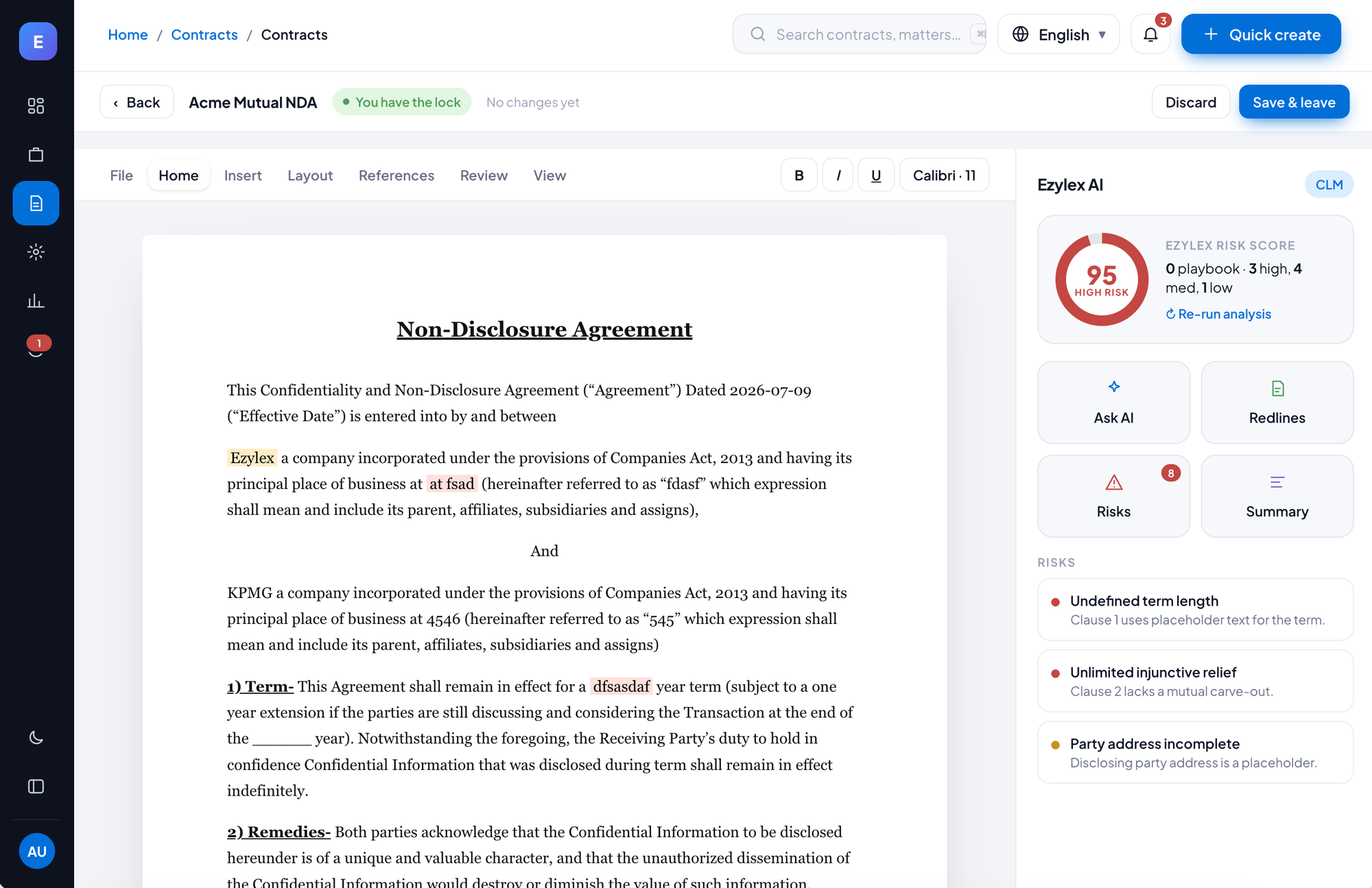 Ezylex Word add-in